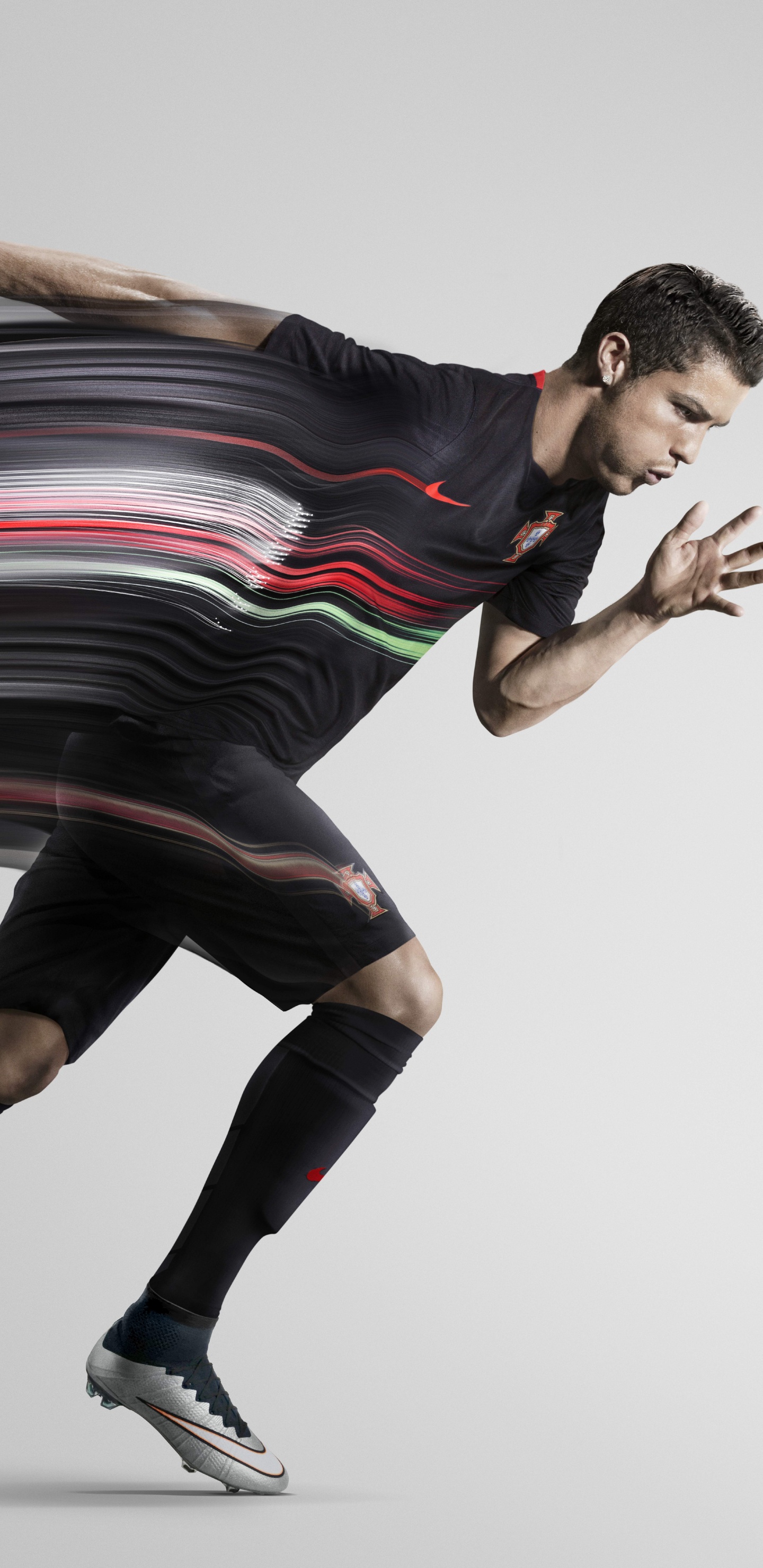 Обои Кристиано Роналдо, гетры, обувь, графический дизайн, иллюстрация в разрешении 1440x2960