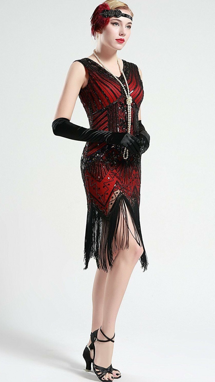 Обои манекенщица, 1920-х годов, коктейльное платье, фэшн, одежда в разрешении 720x1280