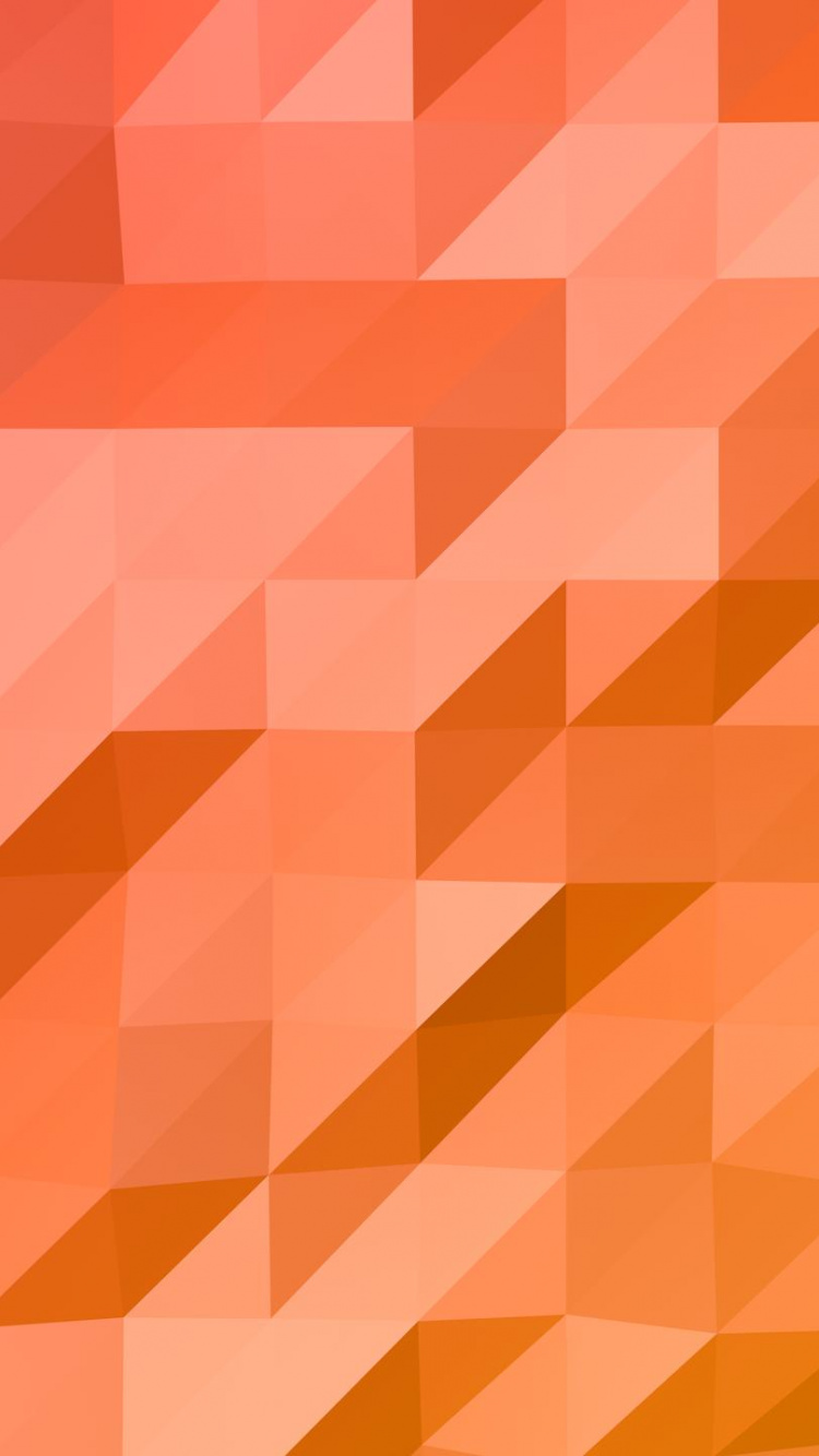 Обои полигон, Апельсин, персик, узор, линия в разрешении 750x1334