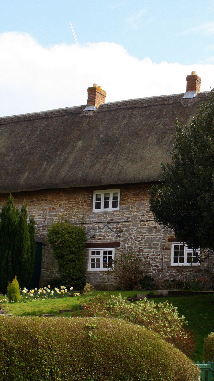Обои здание, коттедж, Английский загородный дом, Хаус, свойство в разрешении 750x1334