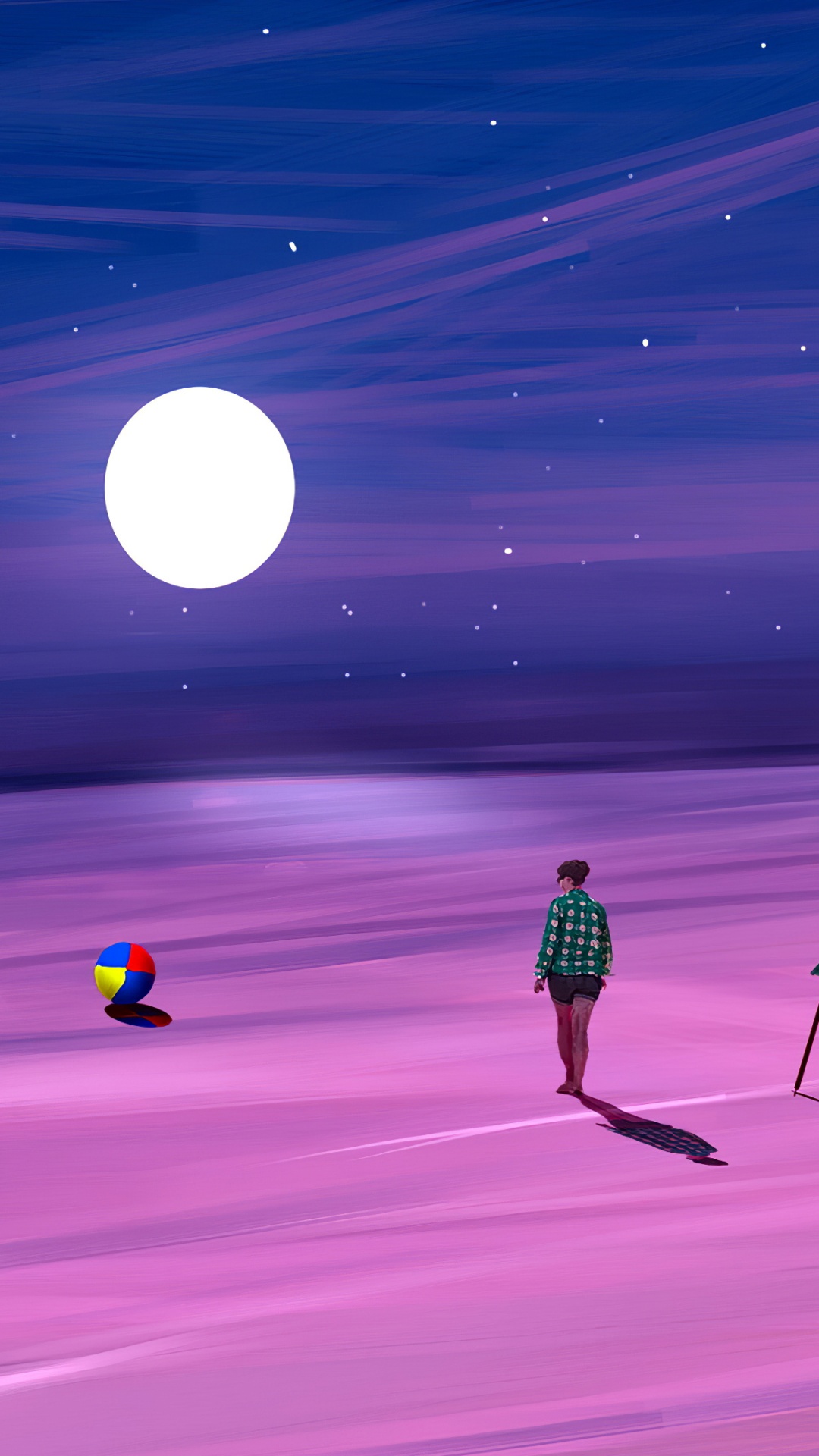 Обои пурпур, склон, природный ландшафт, астрономический объект, пурпурный цвет в разрешении 1080x1920