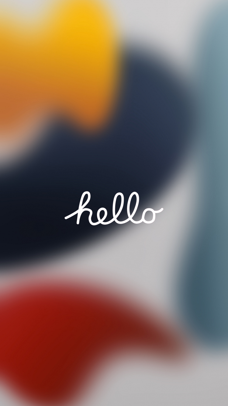 Обои Hello iOS 15 в разрешении 750x1334