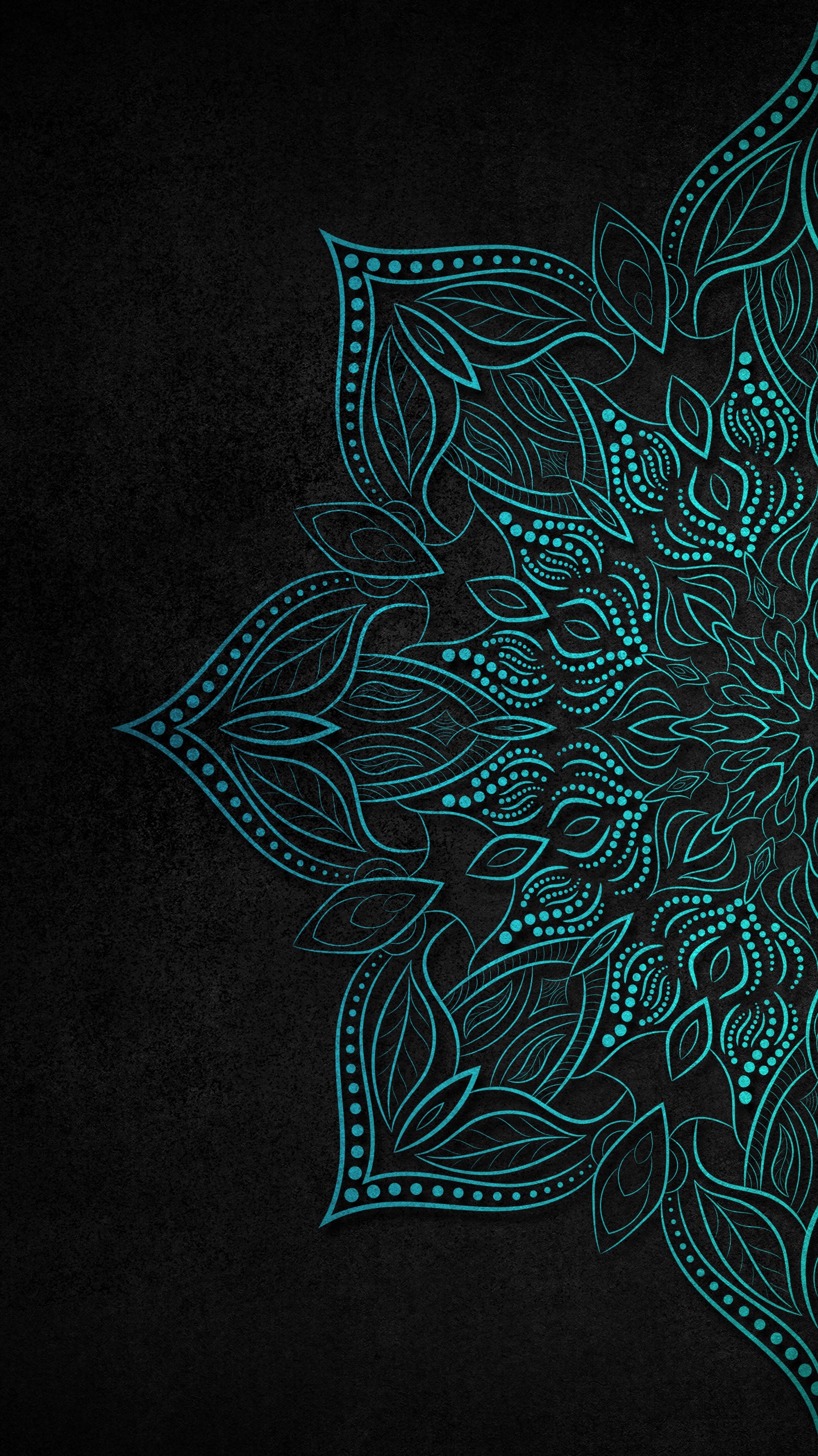 Обои узор, лазурный, ткань, растение, арт в разрешении 1440x2560