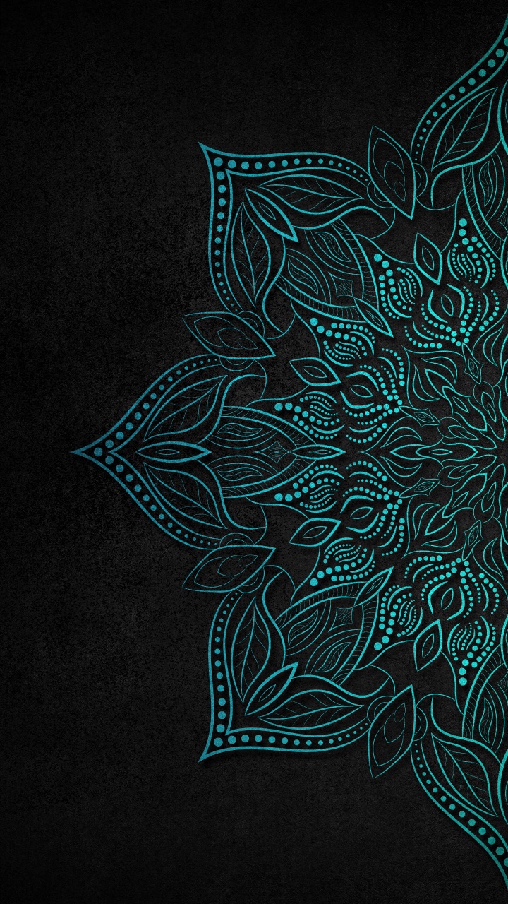 Обои узор, лазурный, ткань, растение, арт в разрешении 720x1280
