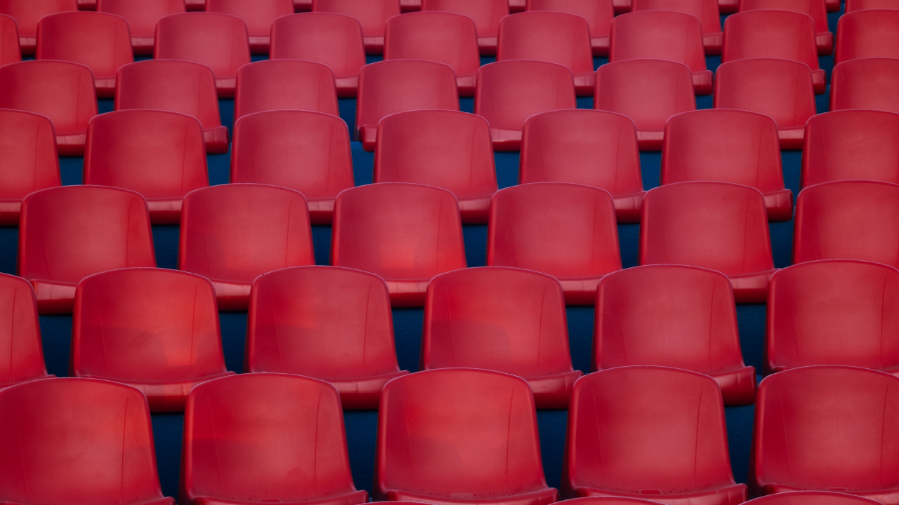 Обои красный цвет, зрительный зал, узор, театр, кармин в разрешении 1280x720