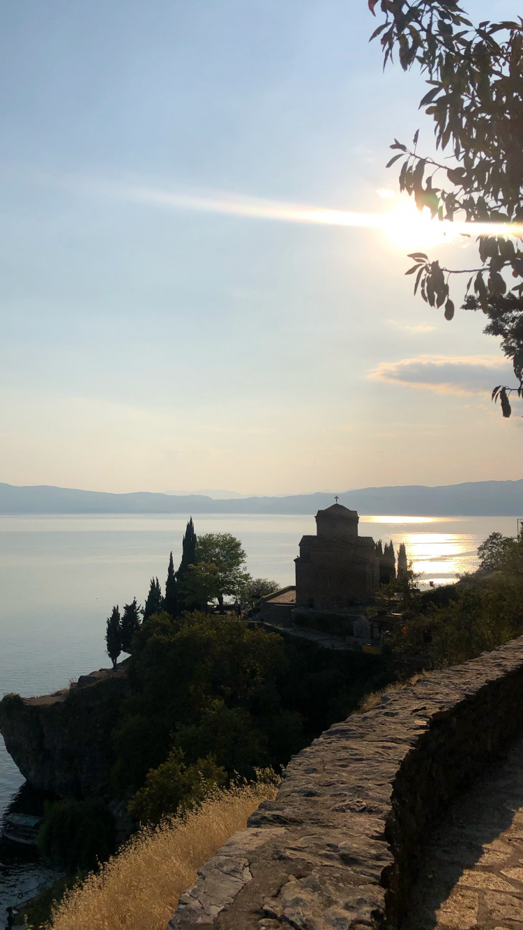 Обои море, вода, побережье, горизонт, Банк в разрешении 750x1334