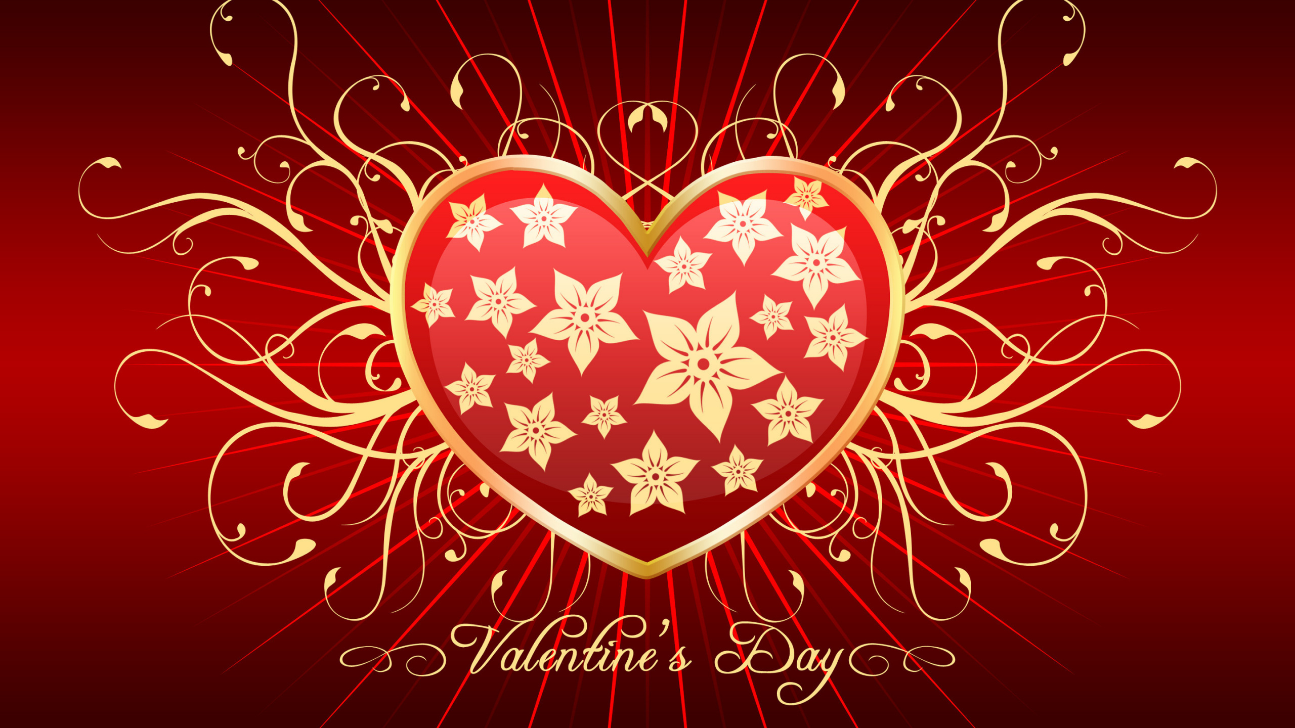 Обои сердце, графика, иллюстрация, графический дизайн, День Святого Валентина в разрешении 2560x1440