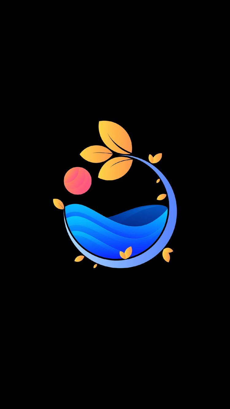 Обои черный, амолед, арт, андроид, газ в разрешении 750x1334