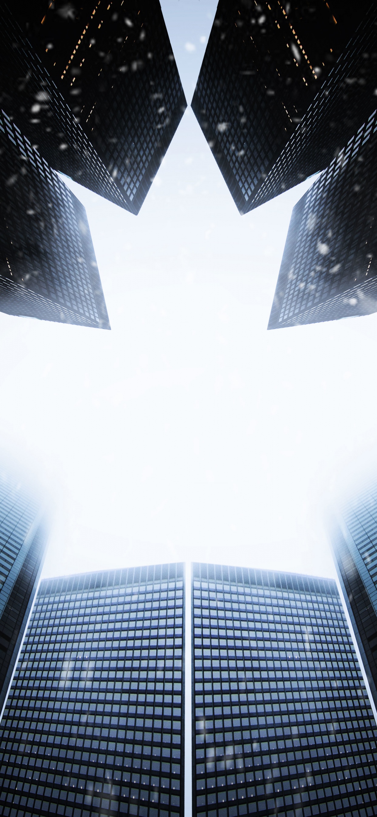 Обои архитектура, здание, абстрактное искусство, арт, свет в разрешении 1242x2688