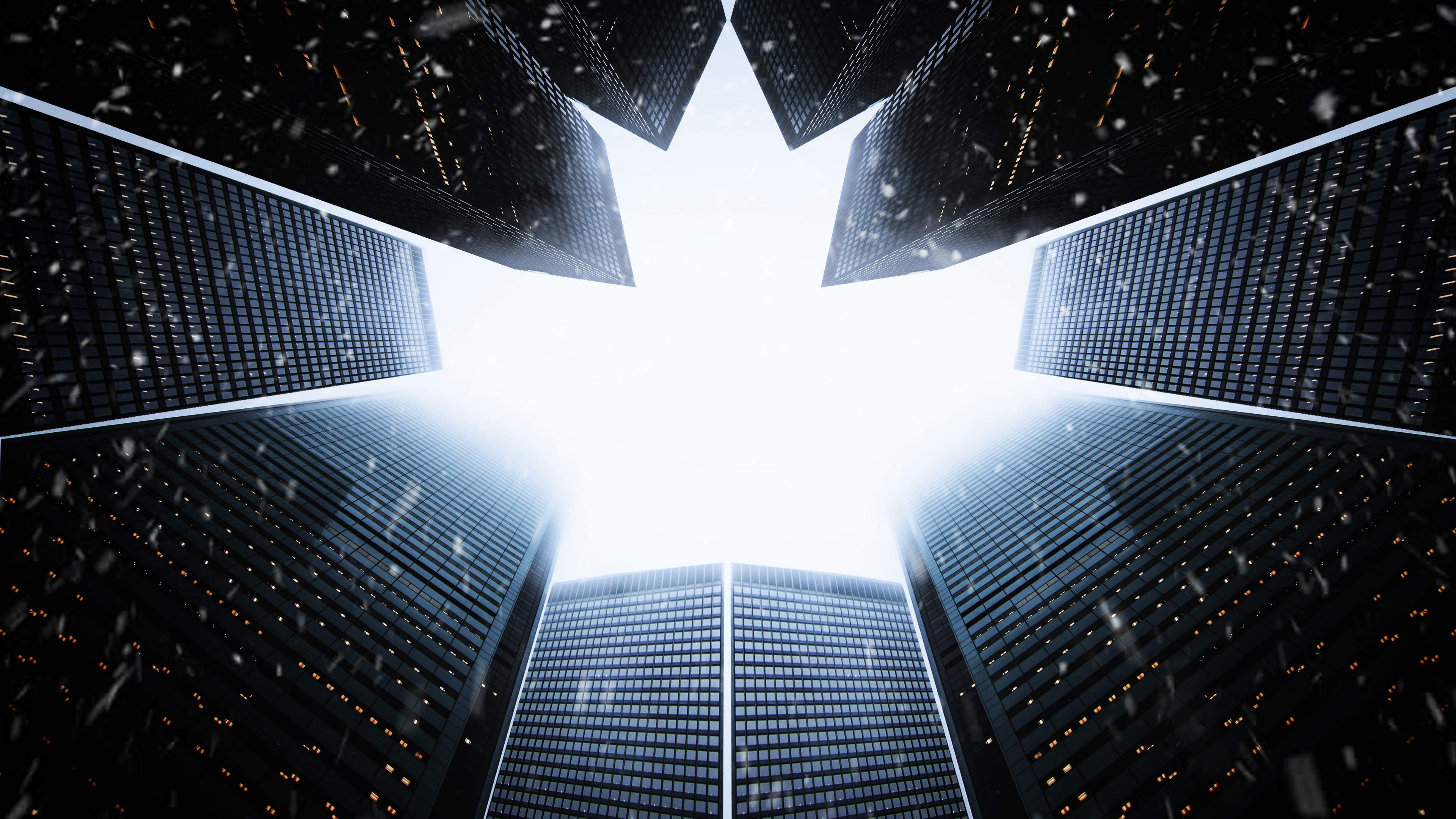 Обои архитектура, здание, абстрактное искусство, арт, свет в разрешении 3840x2160