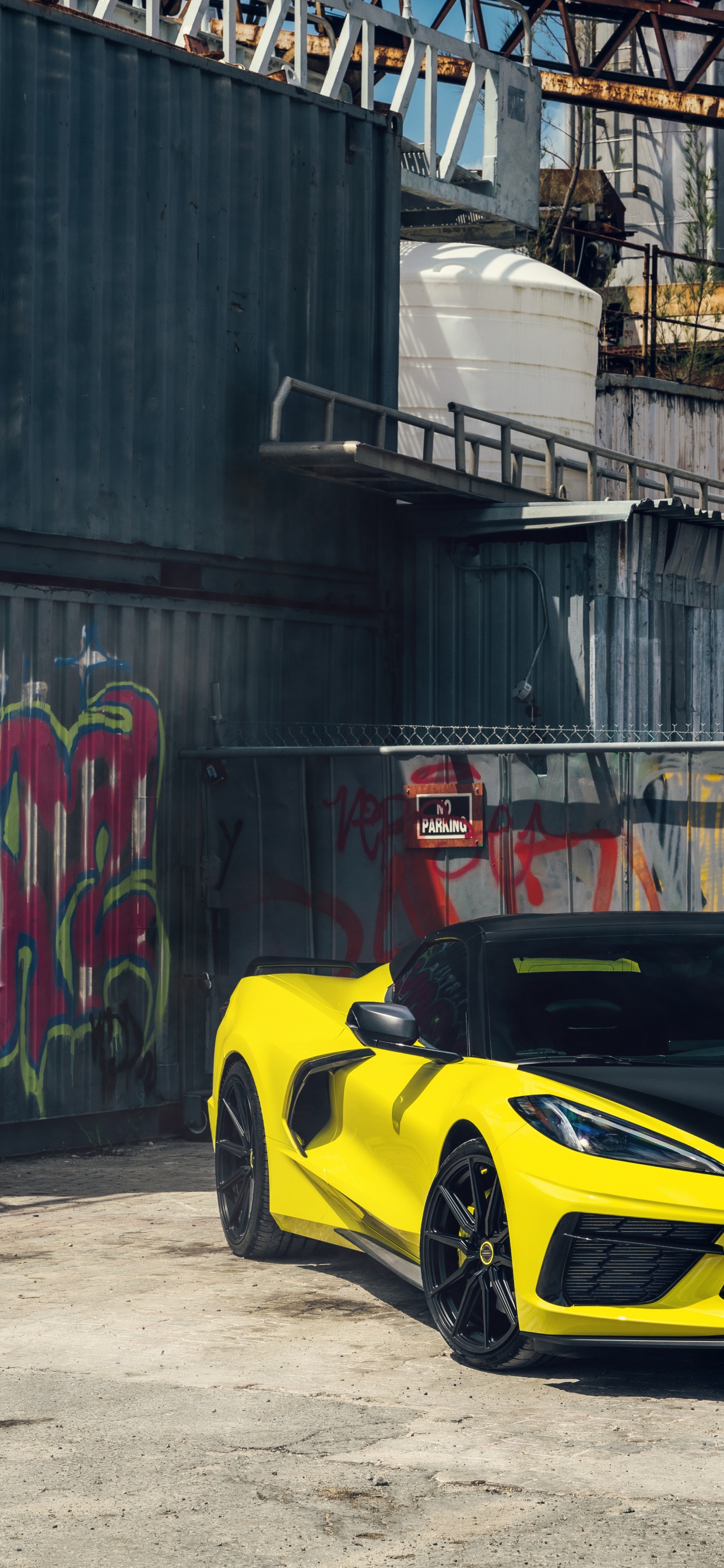 Обои Chevrolet Corvette 2021 года, Шевроле, легковые автомобили, спорткар, corvette stingray в разрешении 1242x2688