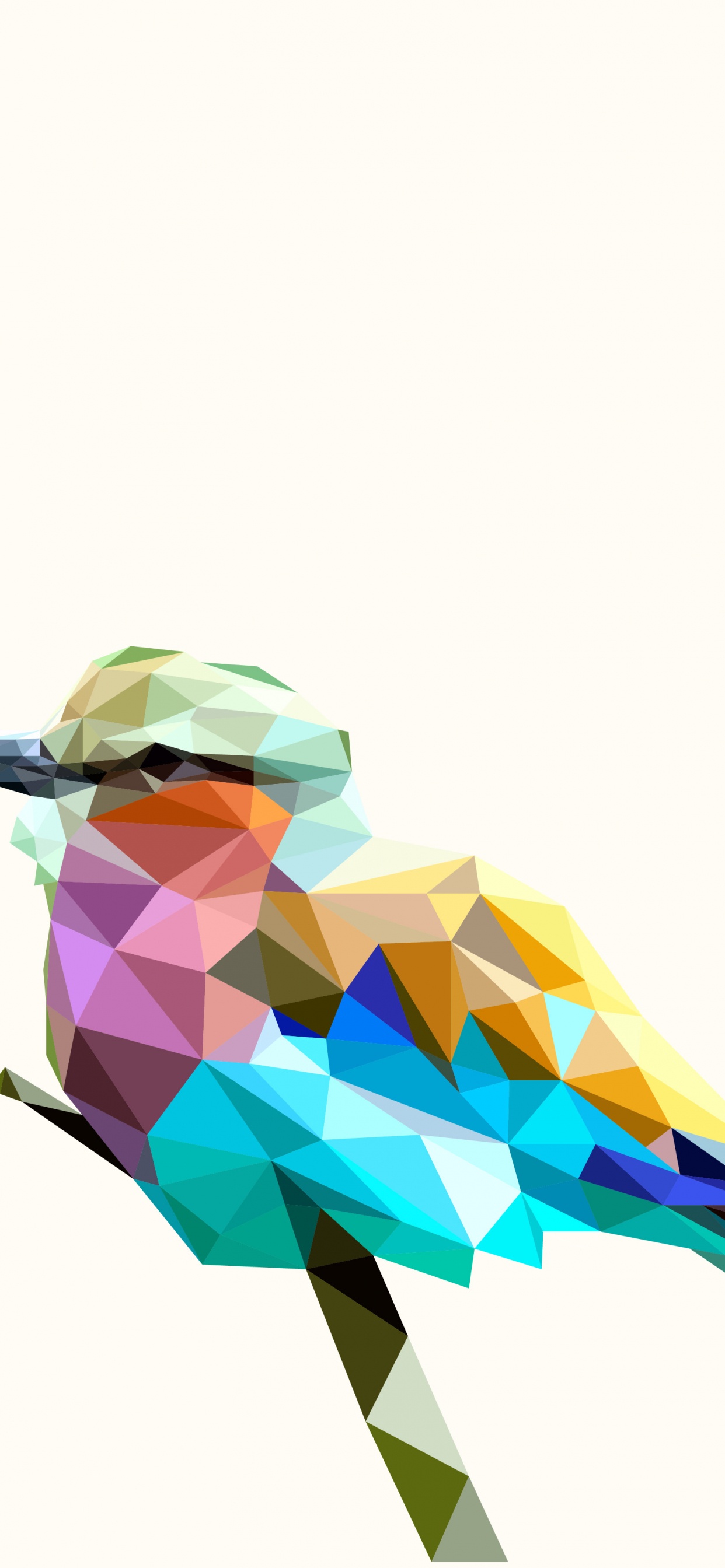 Обои радужная птица, птица, иллюстрация, ракшеобразных, воробьиные птицы в разрешении 1242x2688