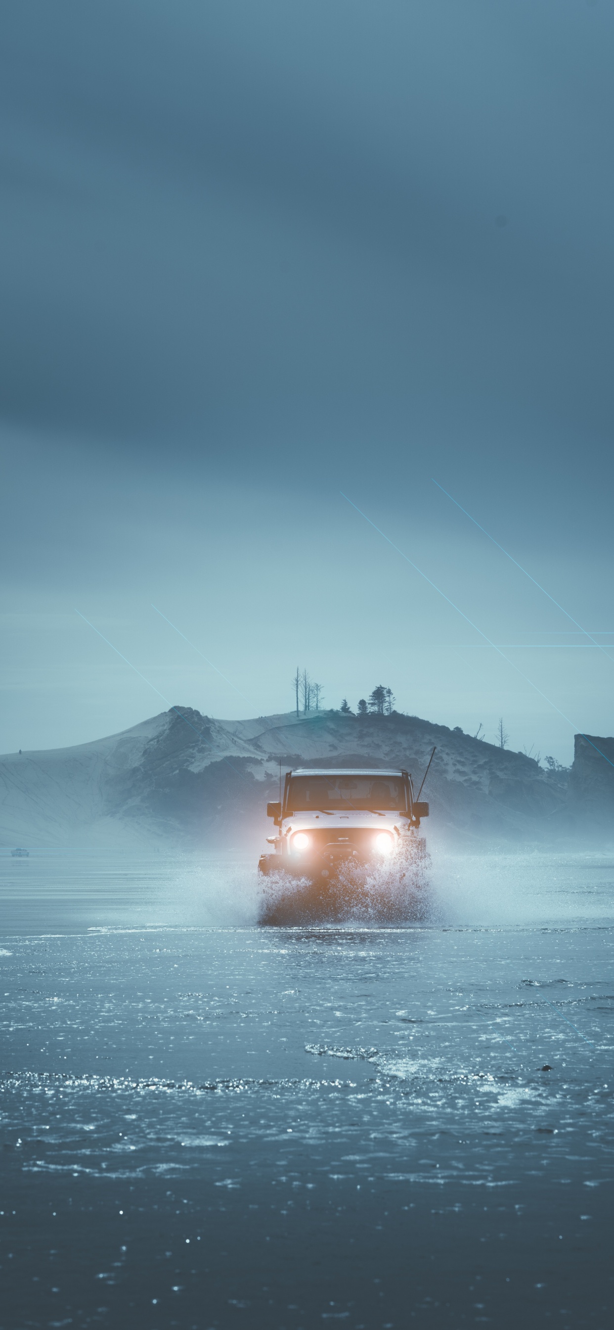 Обои Офф-роуд, пейзаж, гора, измеритель, облако в разрешении 1242x2688