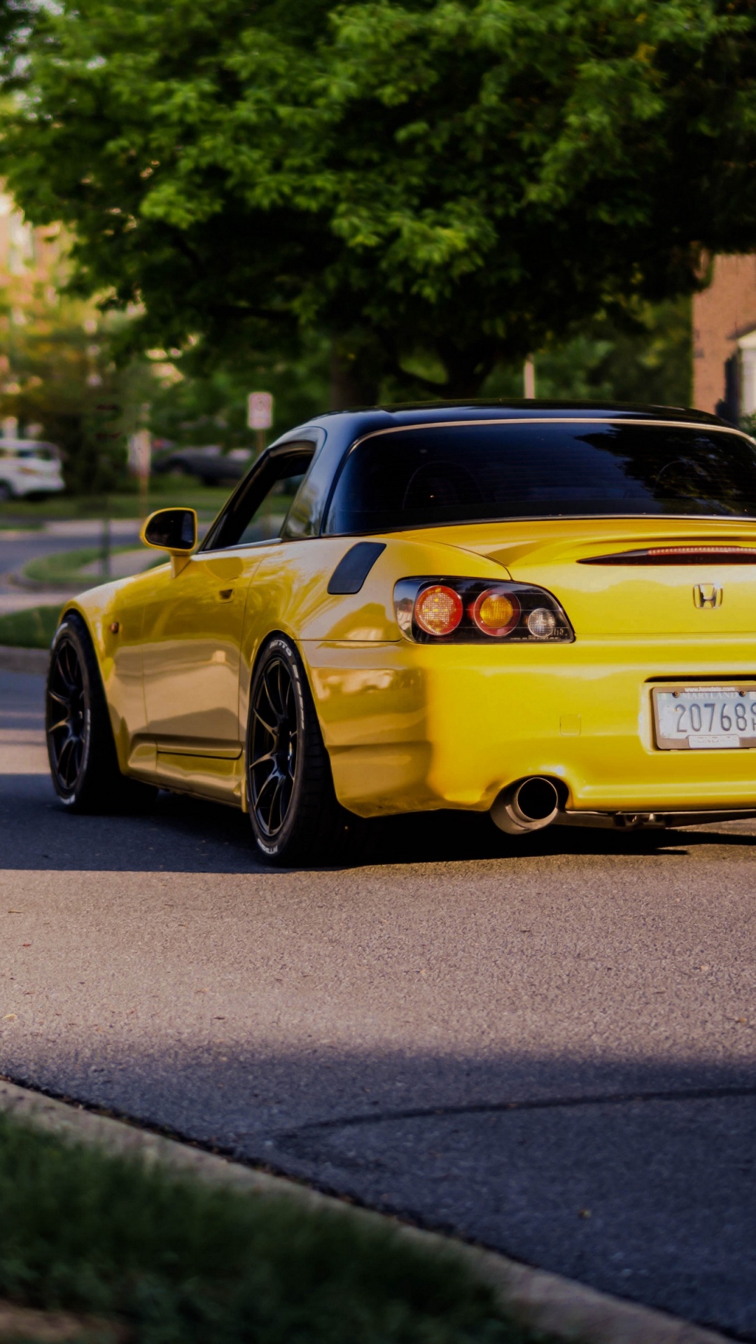Обои Хонда, авто, Honda Motor Company, желтый, спорткар в разрешении 1080x1920