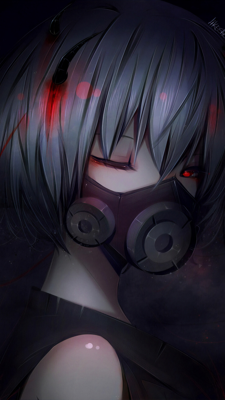 Обои головной убор, красный цвет, глаз, иллюстрация, рот в разрешении 750x1334