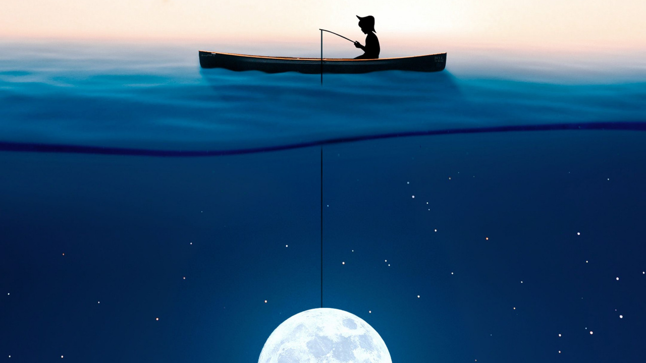 Обои облако, здание, атмосфера, дневное время, луна в разрешении 1280x720