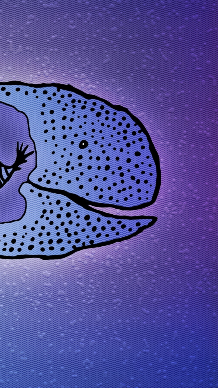 Обои синий цвет, морская биология, синий, море, Кит в разрешении 750x1334