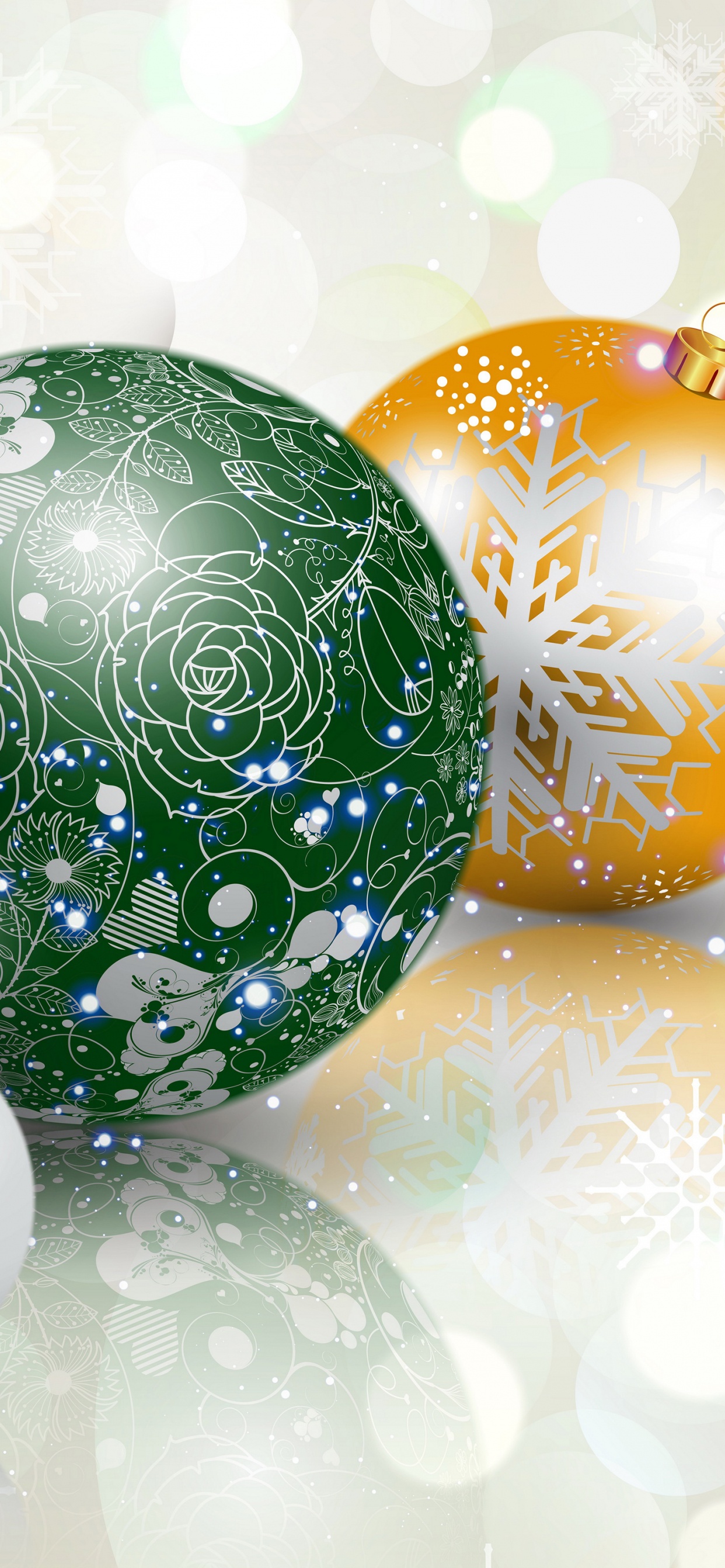 Обои Новый год, рождественский орнамент, Рождественские украшения, сфера, Рождество в разрешении 1242x2688