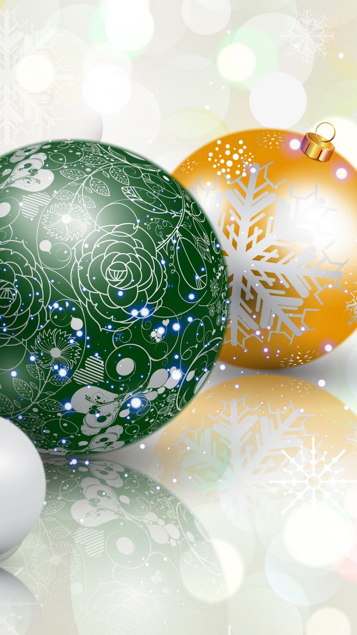Обои Новый год, рождественский орнамент, Рождественские украшения, сфера, Рождество в разрешении 720x1280