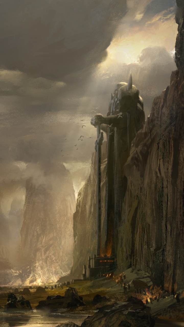 Обои арт, местность, художник, концепт арт, guild wars eye of the north в разрешении 720x1280