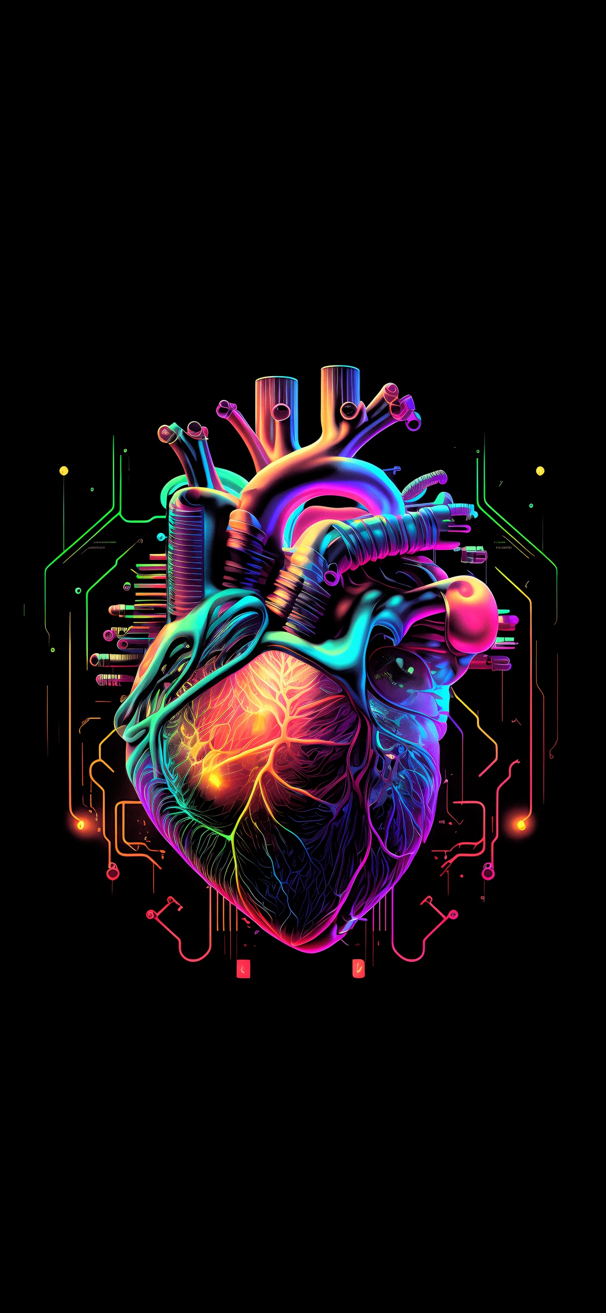 Обои графический дизайн, арт, пурпурный цвет, Визуальный эффект освещения, электрик в разрешении 1242x2688