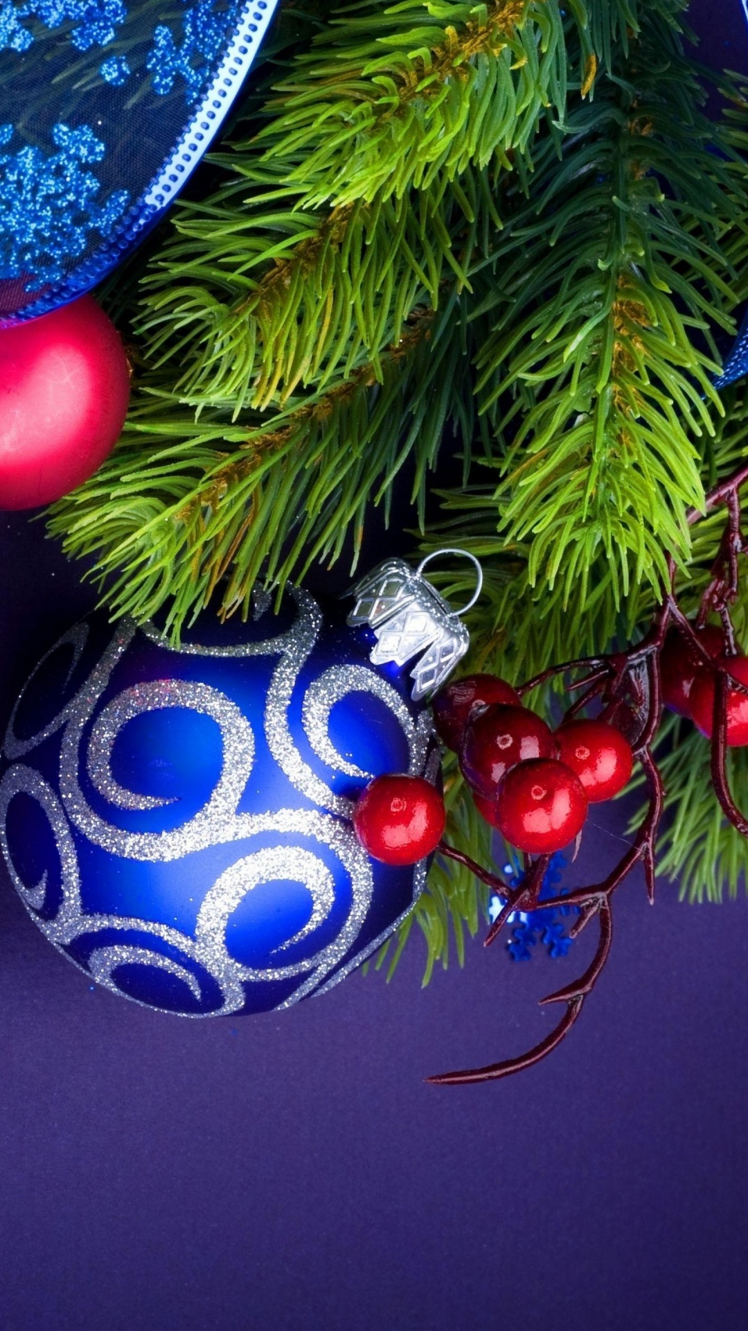 Обои Рождественские украшения, елка, пихта, Рождественская елка, событие в разрешении 1080x1920