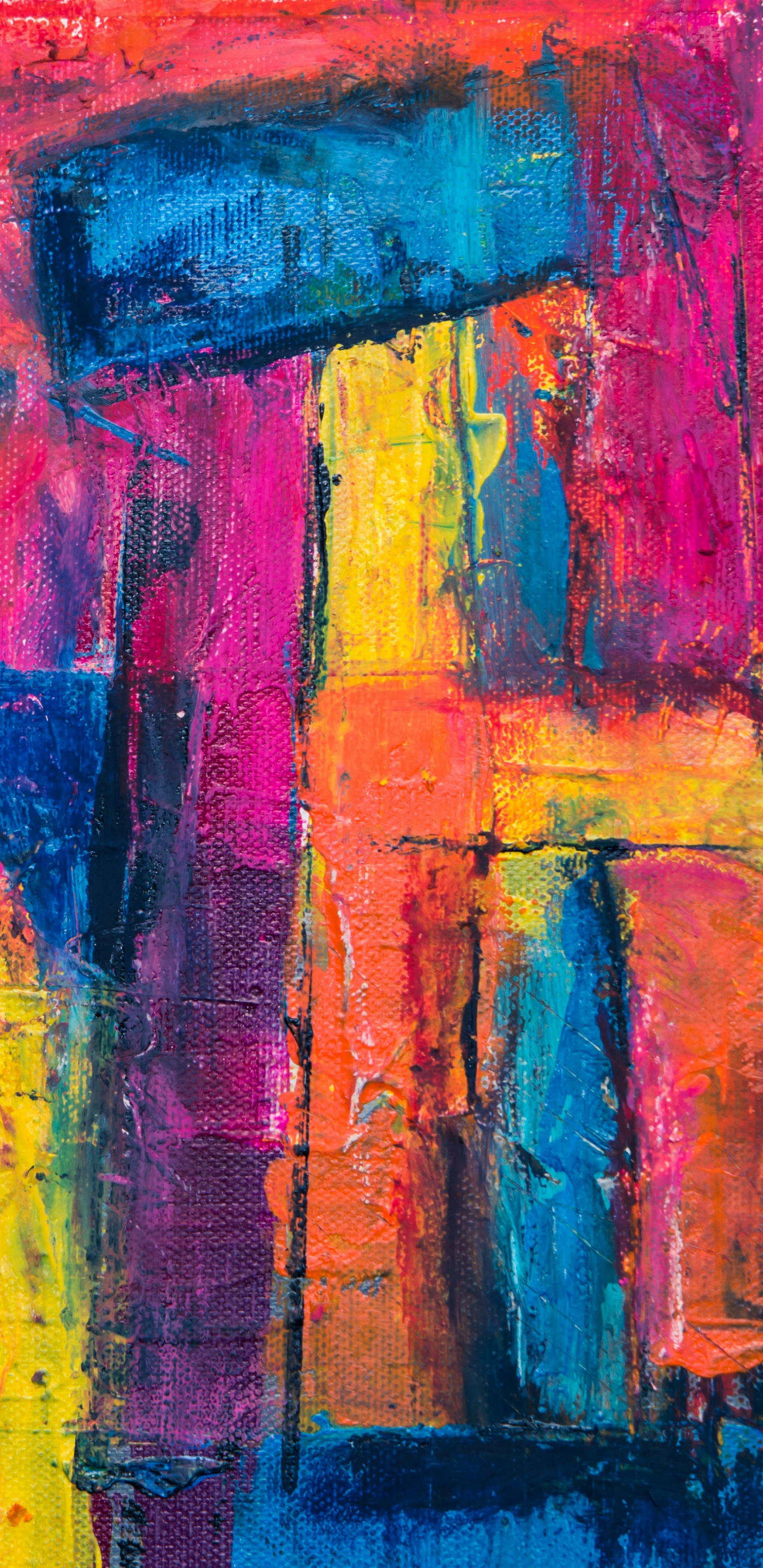 Обои соляной собор, soundcloud, арт, красочность, художественная краска в разрешении 1440x2960