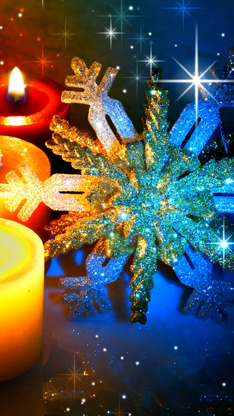 Обои Новый год, праздник, освещение, свеча, Рождество в разрешении 750x1334