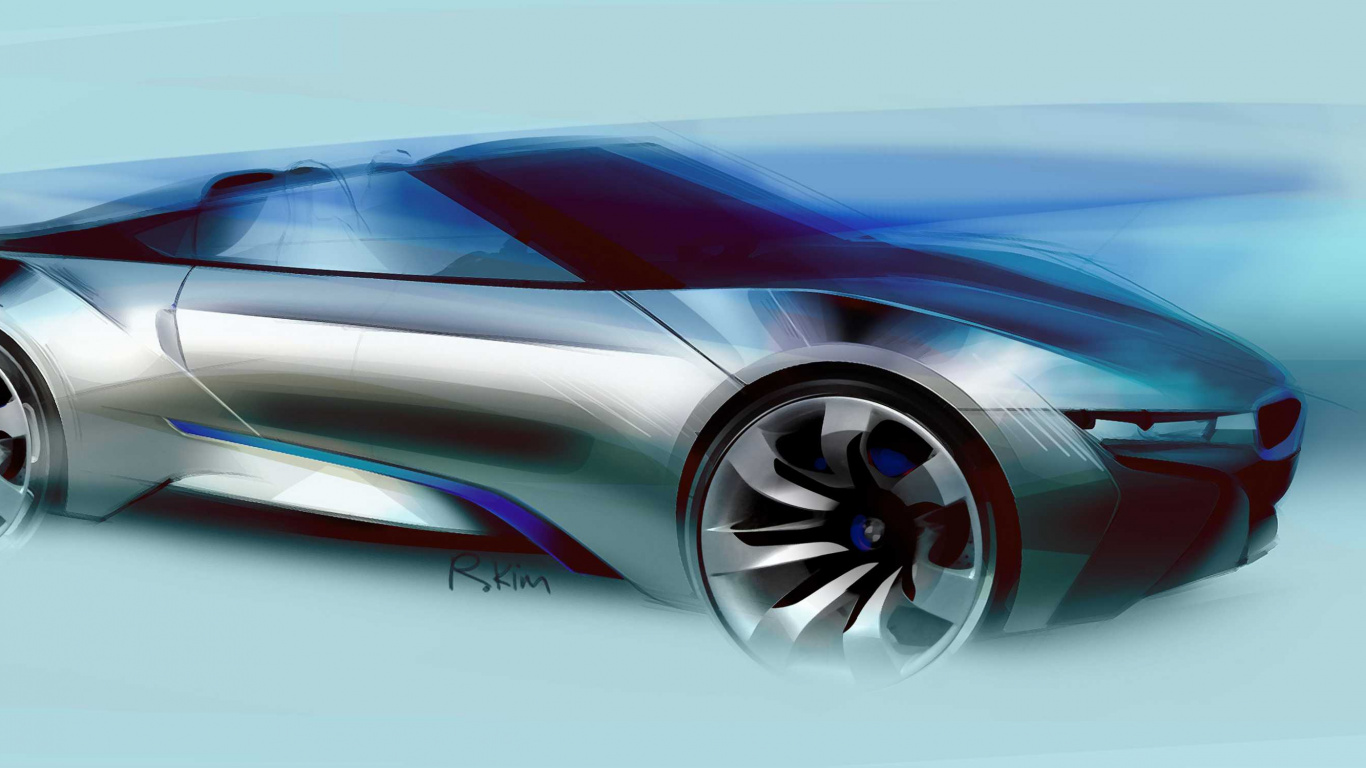 Обои bmw i8, авто, спорткар, автомобиль концепции, bmw в разрешении 1366x768
