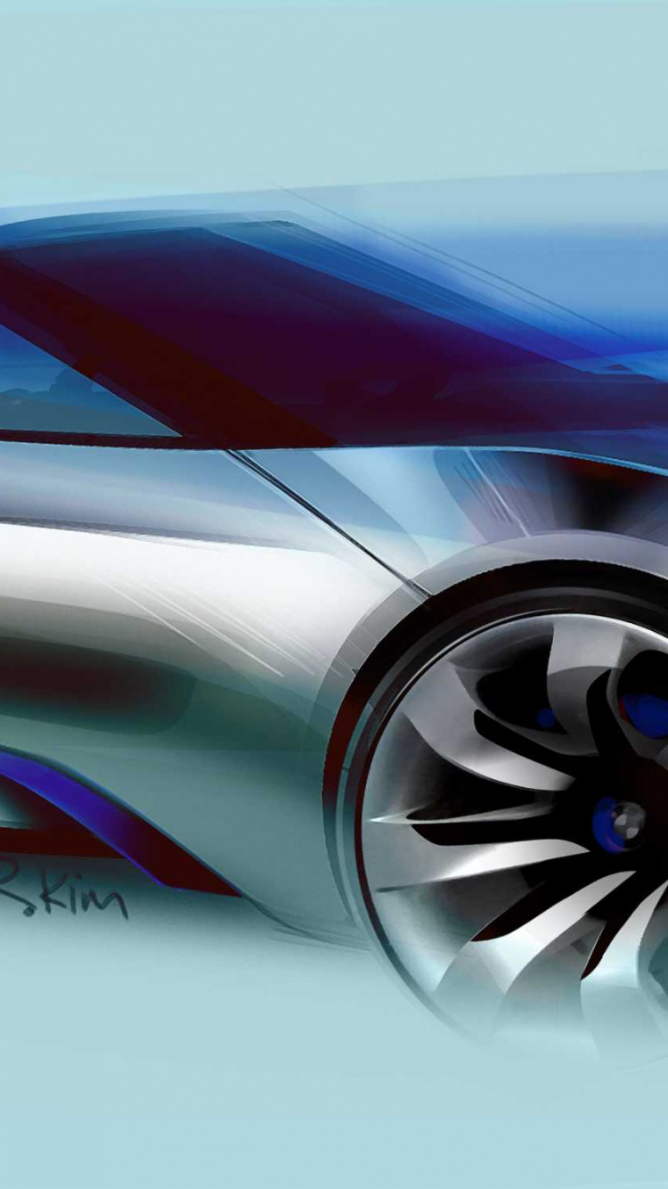 Обои bmw i8, авто, спорткар, автомобиль концепции, bmw в разрешении 750x1334