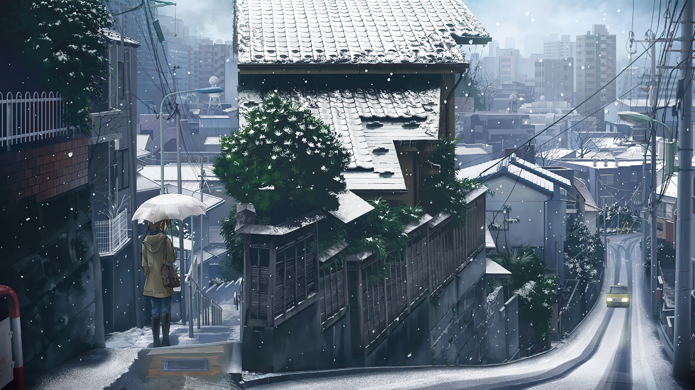 Обои иллюстрация, рисование, пейзажная живопись, живопись, здание в разрешении 1366x768