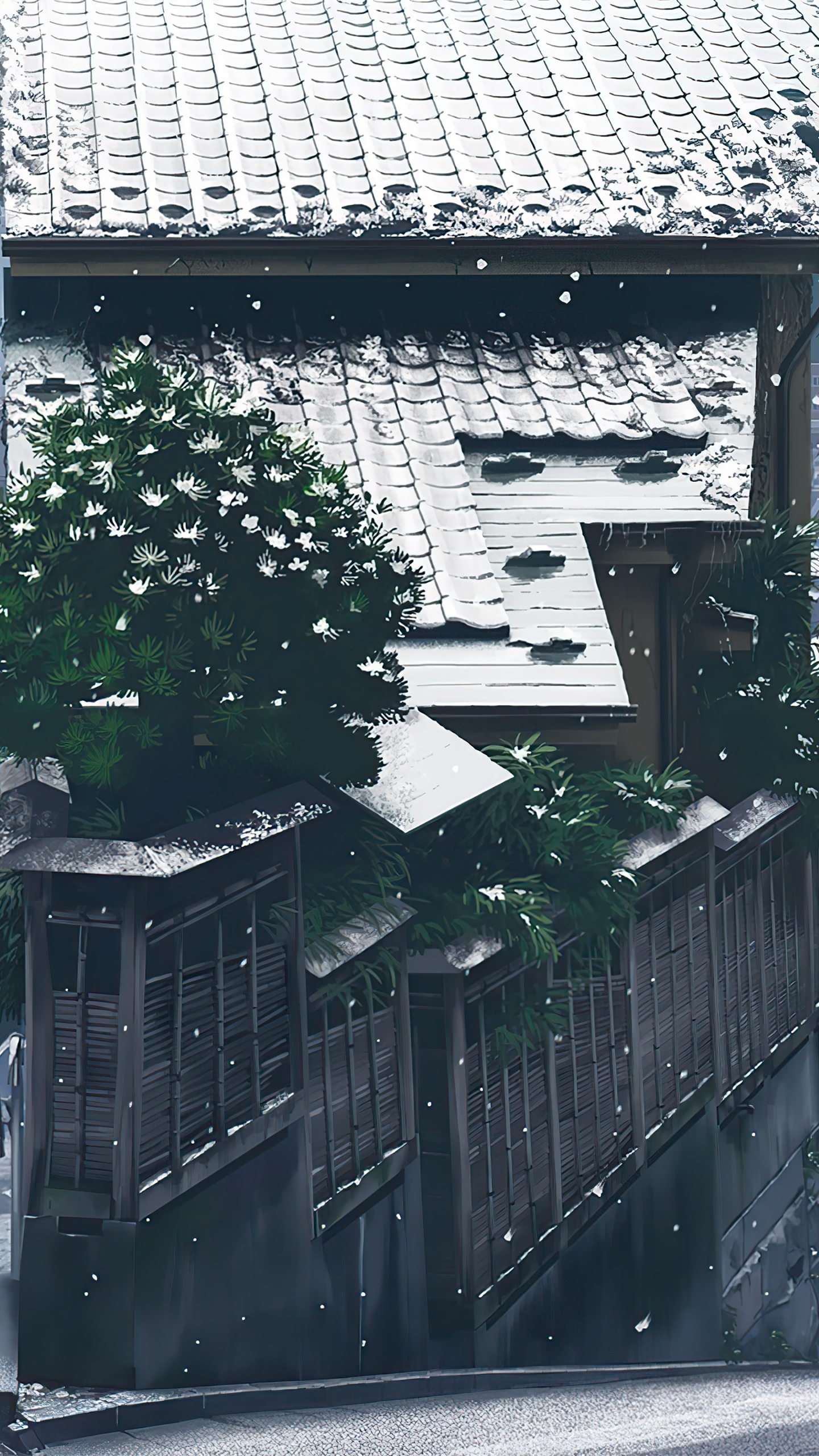 Обои иллюстрация, рисование, пейзажная живопись, живопись, здание в разрешении 1440x2560