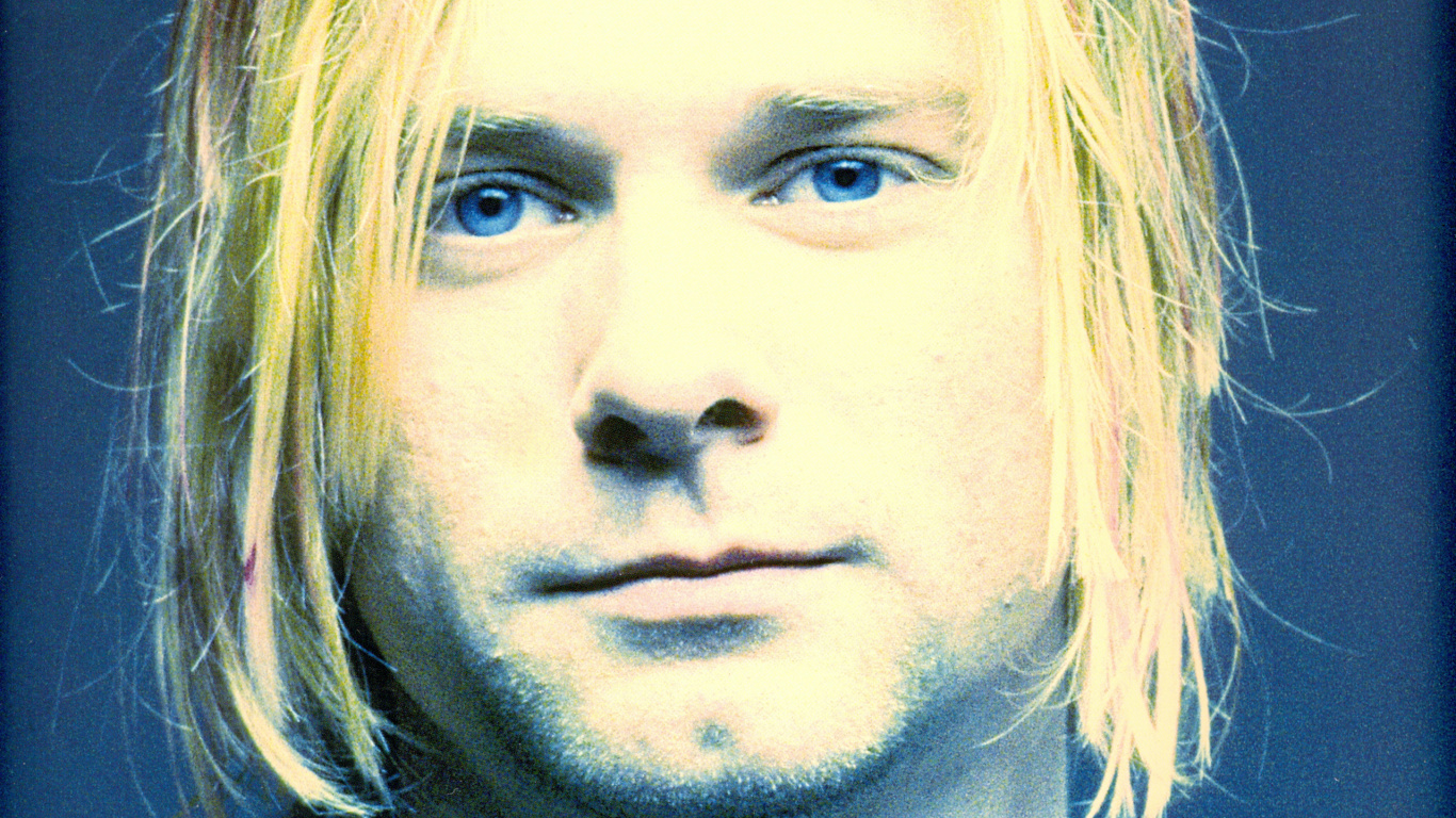 Обои нирвана, гранж, лицо, бровь, нос в разрешении 1366x768