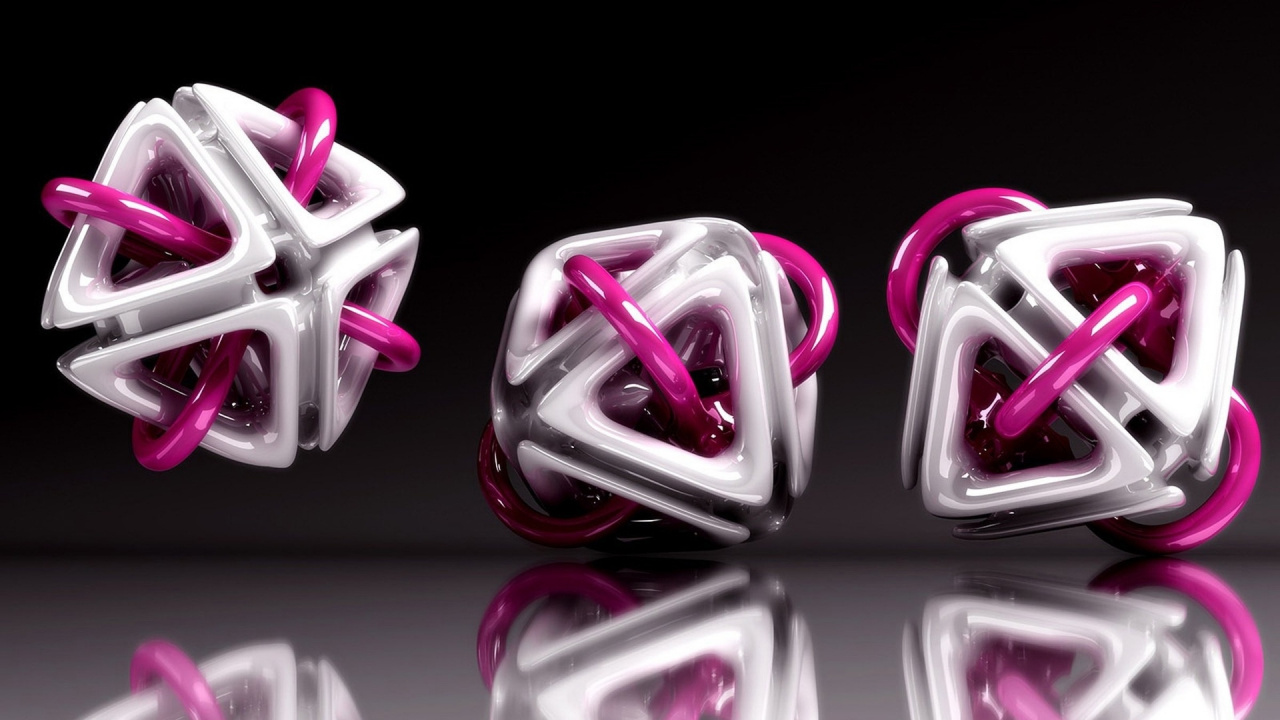 Обои розовый, пурпур, пурпурный цвет, 3D компьютерной графики, мизинец в разрешении 1280x720