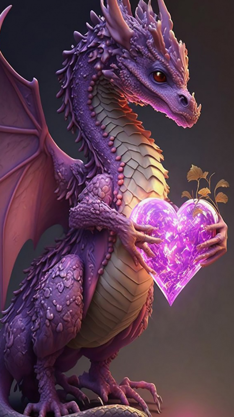 Обои дракон, свет, пурпур, вымирание, розовый в разрешении 750x1334