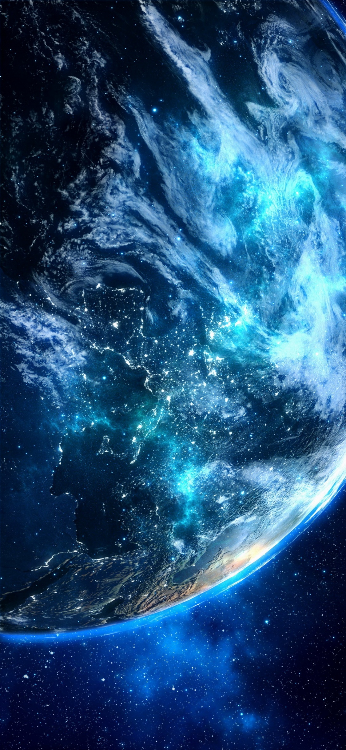 Обои атмосфера, земля, мир, жидкий, астрономический объект в разрешении 1125x2436