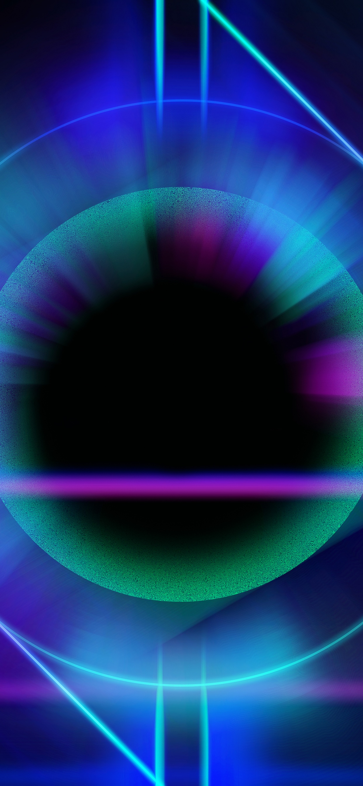 Обои свет, фрактальное искусство, цифровое искусство, электрик, Визуальный эффект освещения в разрешении 1242x2688