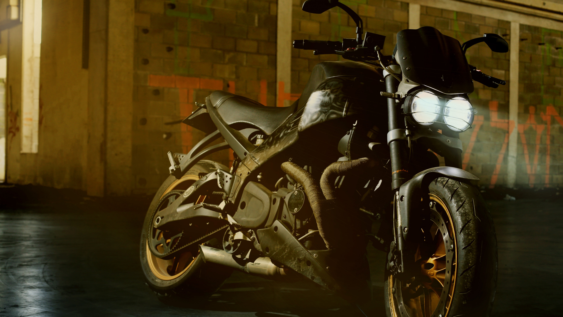 Обои велосипедное колесо, авто, мотоцикл, фара, колесо в разрешении 1920x1080