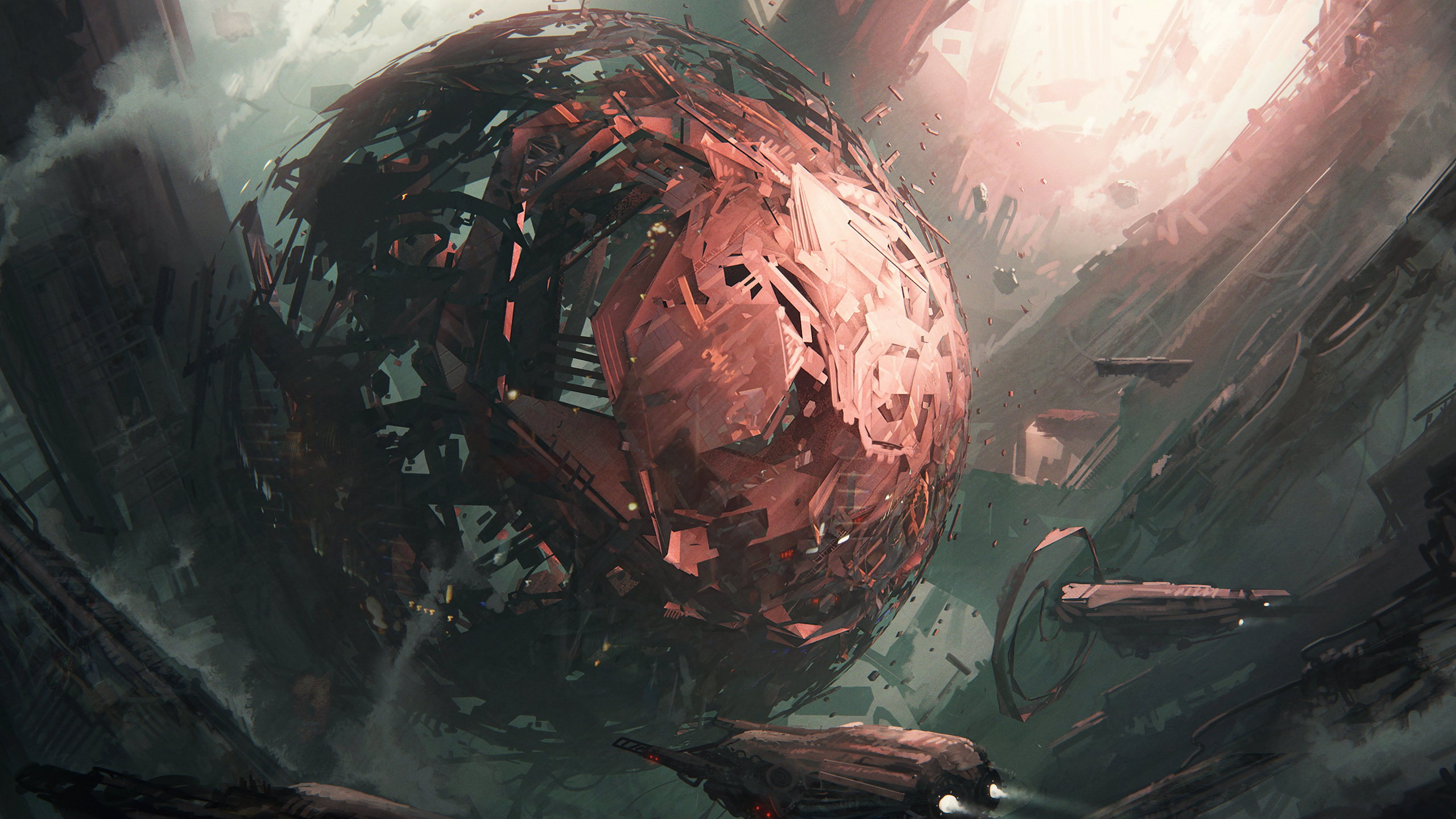 Обои Научная фантастика, арт, иллюстрация, Цифровой композитинг, фикция в разрешении 2560x1440