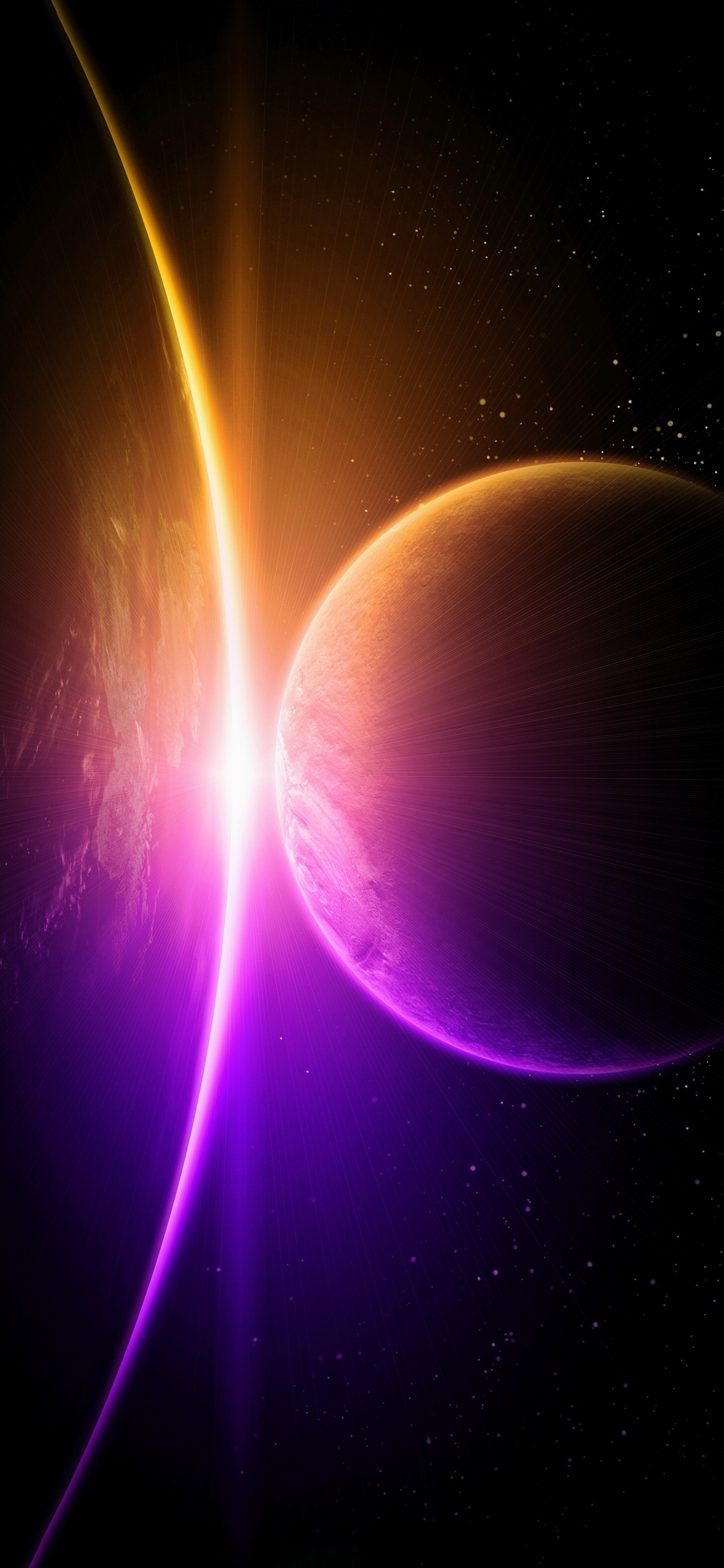 Обои атмосфера, земля, космическое пространство, космос, атмосфера земли в разрешении 1242x2688