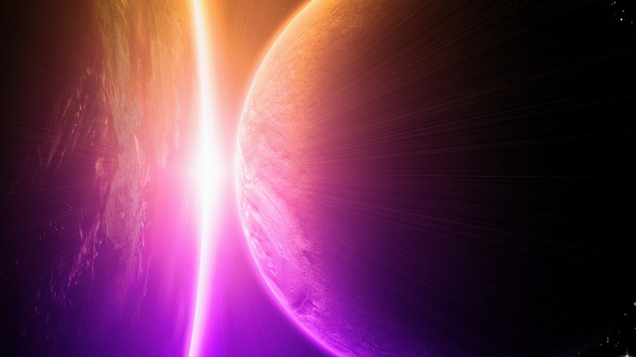 Обои атмосфера, земля, космическое пространство, космос, атмосфера земли в разрешении 1280x720