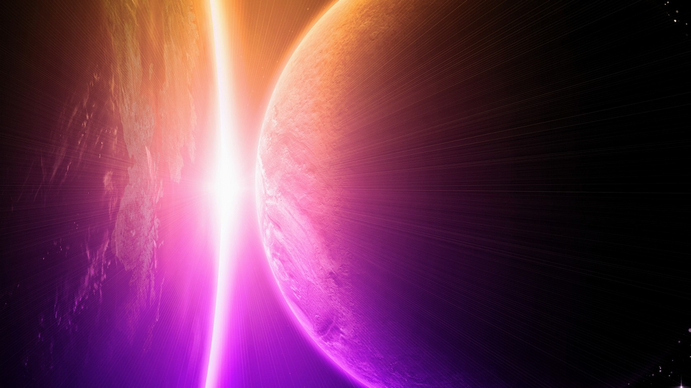 Обои атмосфера, земля, космическое пространство, космос, атмосфера земли в разрешении 1366x768