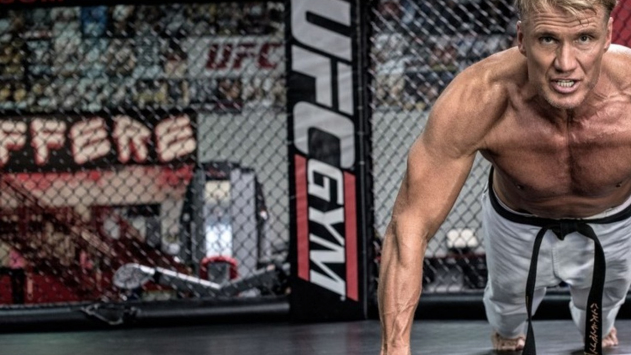 Обои Дольф Лундгрен, рука, Бодибилдинг, мышца, физическая подготовка в разрешении 1280x720