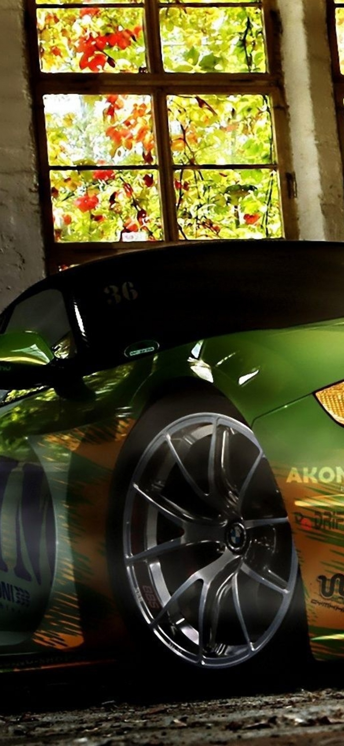 Обои bmw m3, зеленый, bmw, БМВ модифицированных автомобилей, личный роскошный автомобиль в разрешении 1125x2436