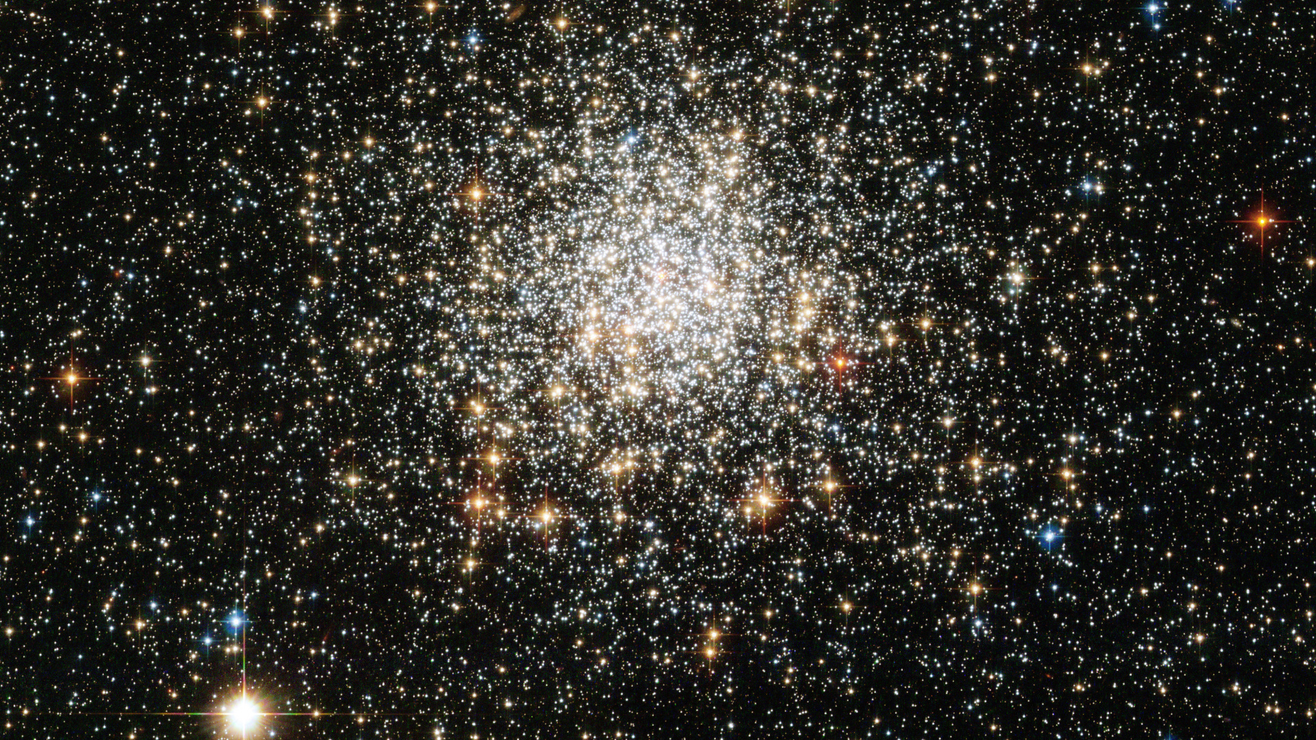 Обои НГЦ 1806, шаровое скопление, звездное скопление, звезда, космический телескоп Хаббл в разрешении 1920x1080