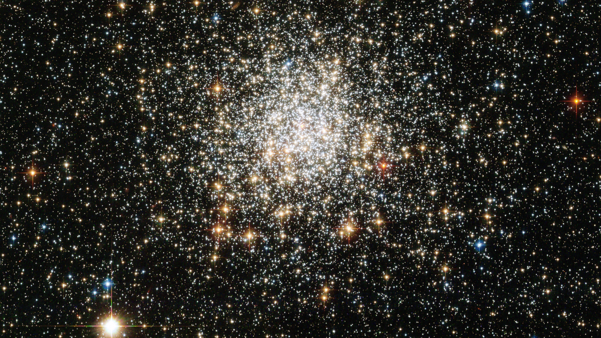 Обои НГЦ 1806, шаровое скопление, звездное скопление, звезда, космический телескоп Хаббл в разрешении 2560x1440