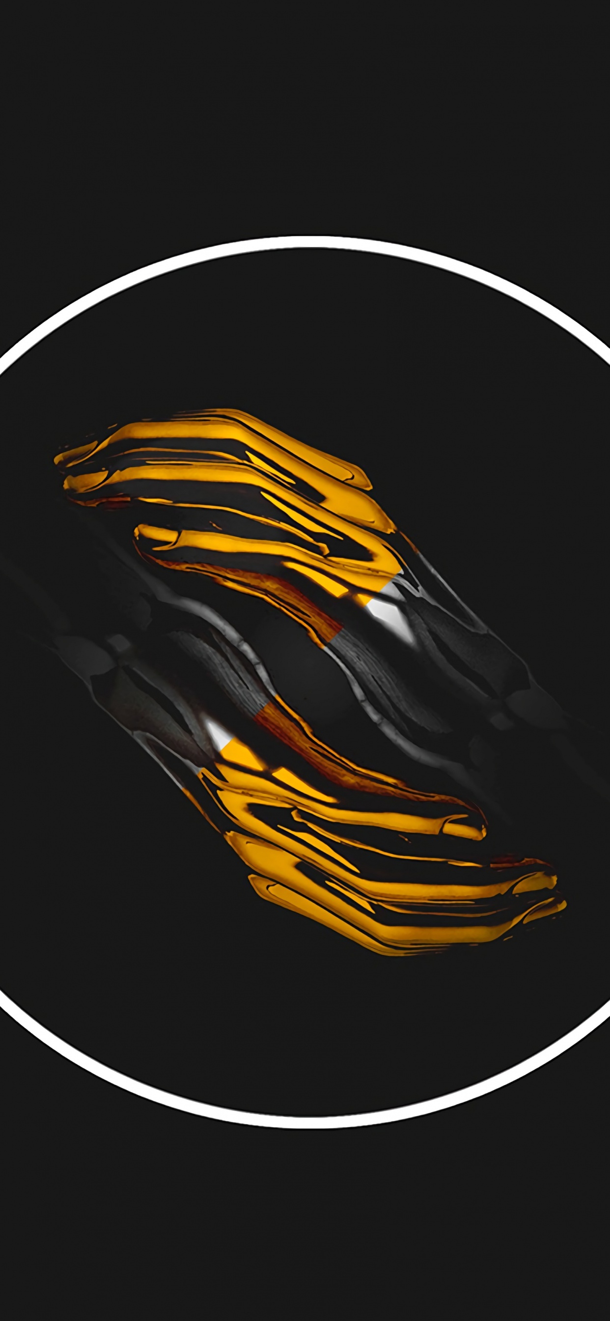 Обои графический дизайн, лого, графика, желтый, иллюстрация в разрешении 1242x2688