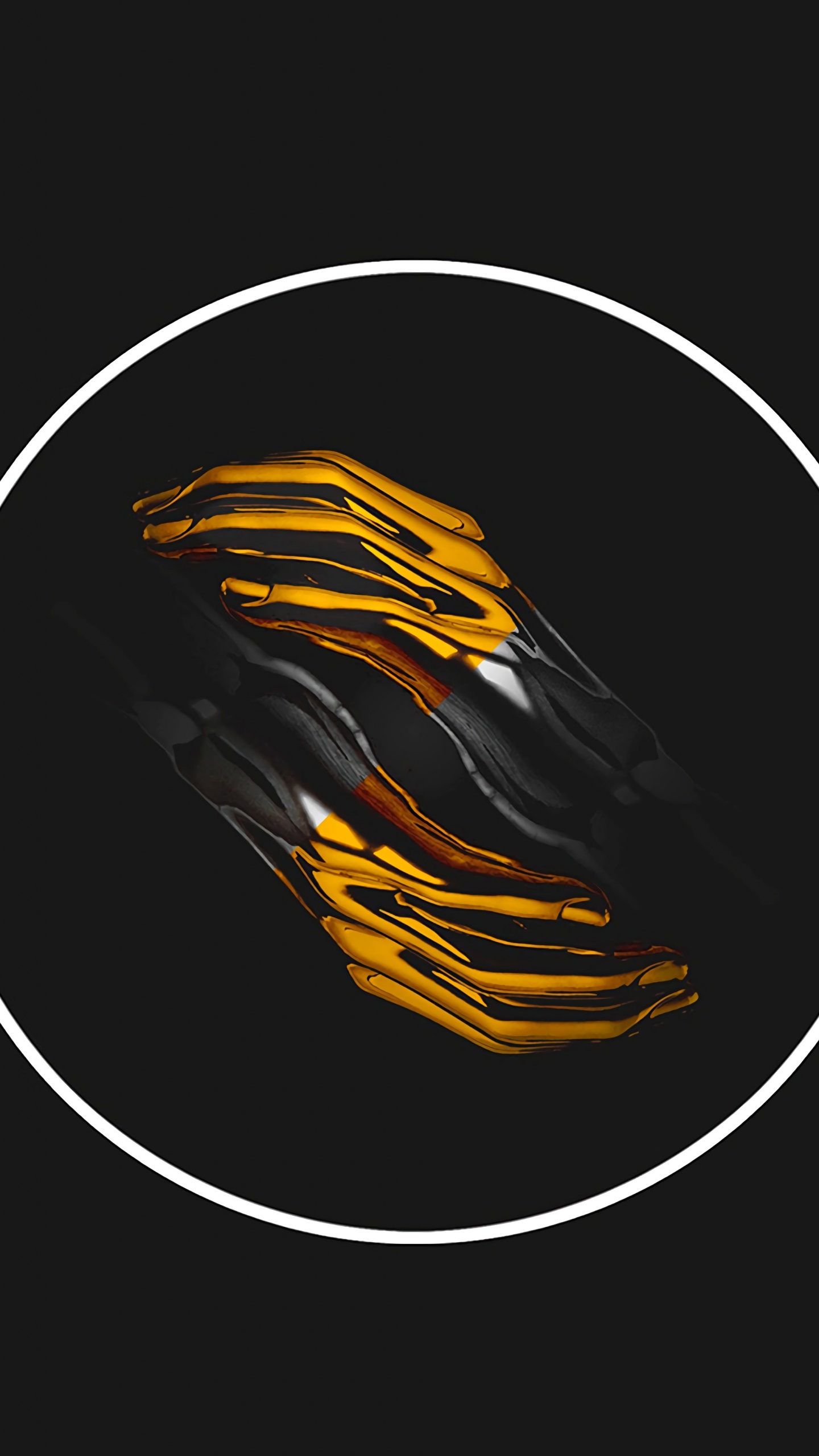 Обои графический дизайн, лого, графика, желтый, иллюстрация в разрешении 1440x2560