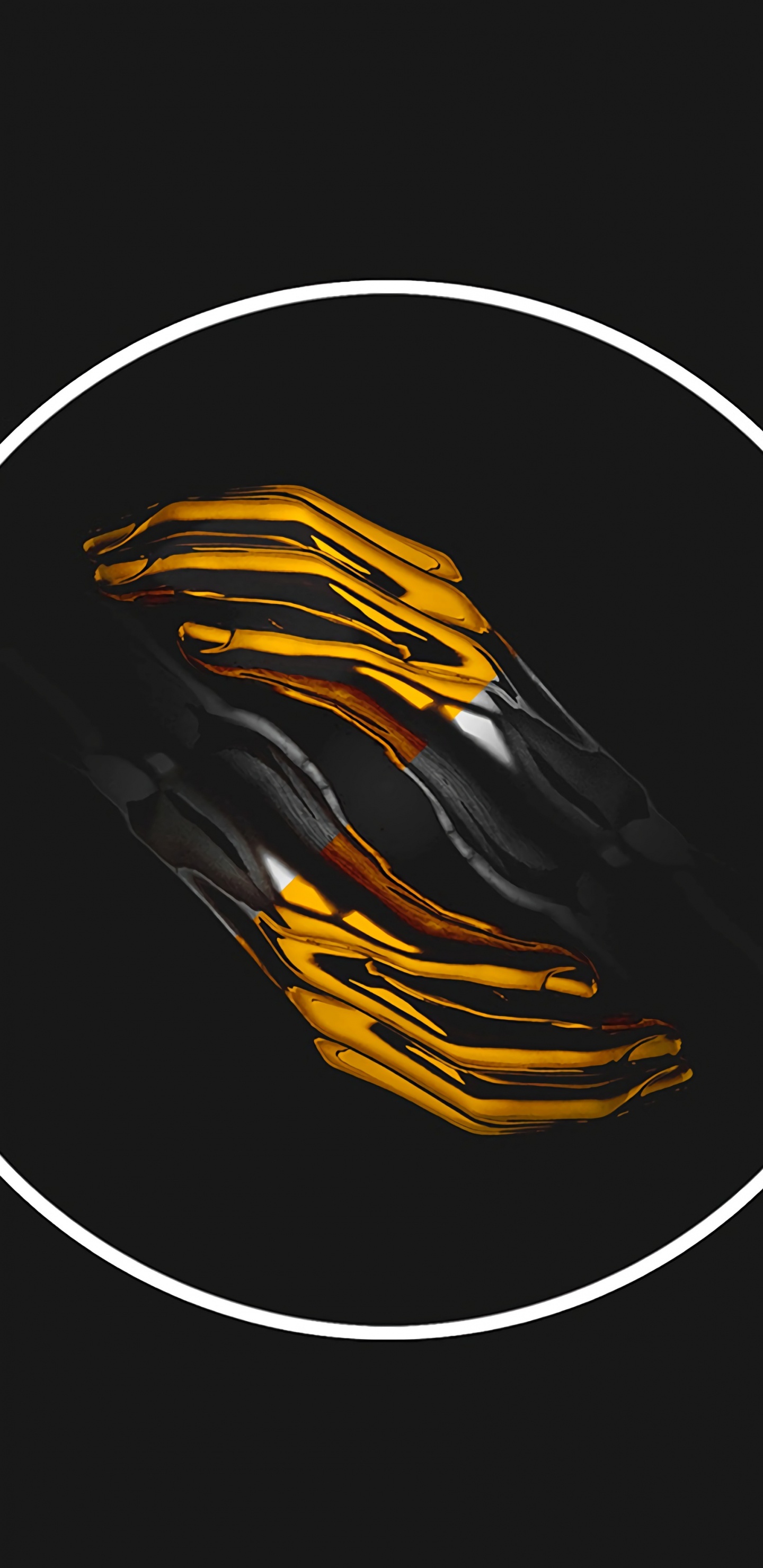 Обои графический дизайн, лого, графика, желтый, иллюстрация в разрешении 1440x2960