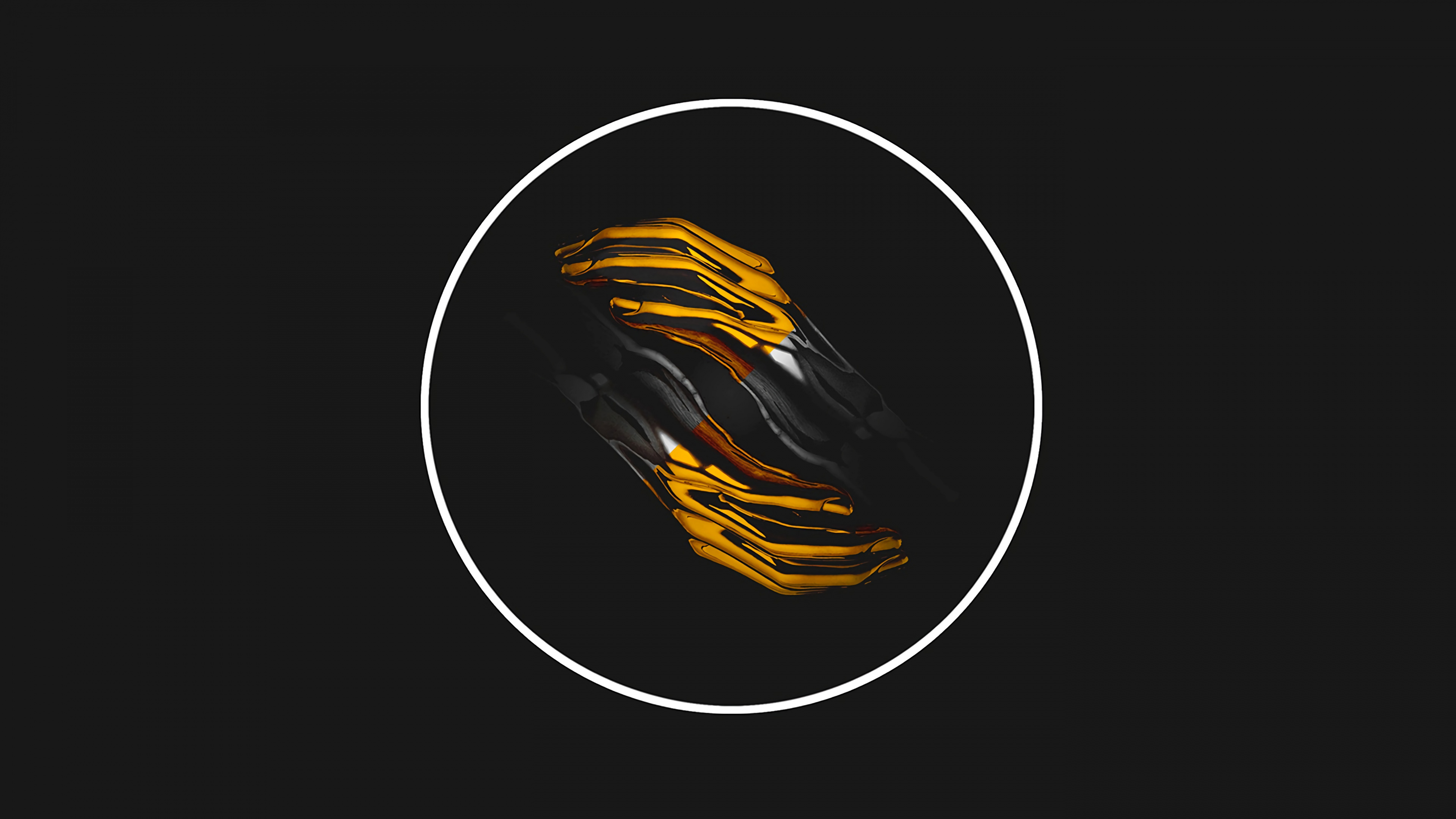 Обои графический дизайн, лого, графика, желтый, иллюстрация в разрешении 3840x2160